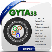 GYTA33 Double Sheath Corragated Aluminium Tape Direct Buried Fiber Optic Cable